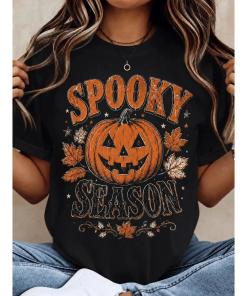 Women's Vintage Comfortable Short-Sleeve Halloween Graphic Tee - Spooky Season Pumpkin Print, Casual Wear Statement Top, Shortsleeve, Round Neck - TikTok Shop
